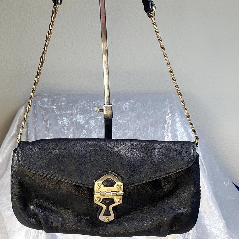 MICHAEL KORS Small Black Leather Shoulder Bag